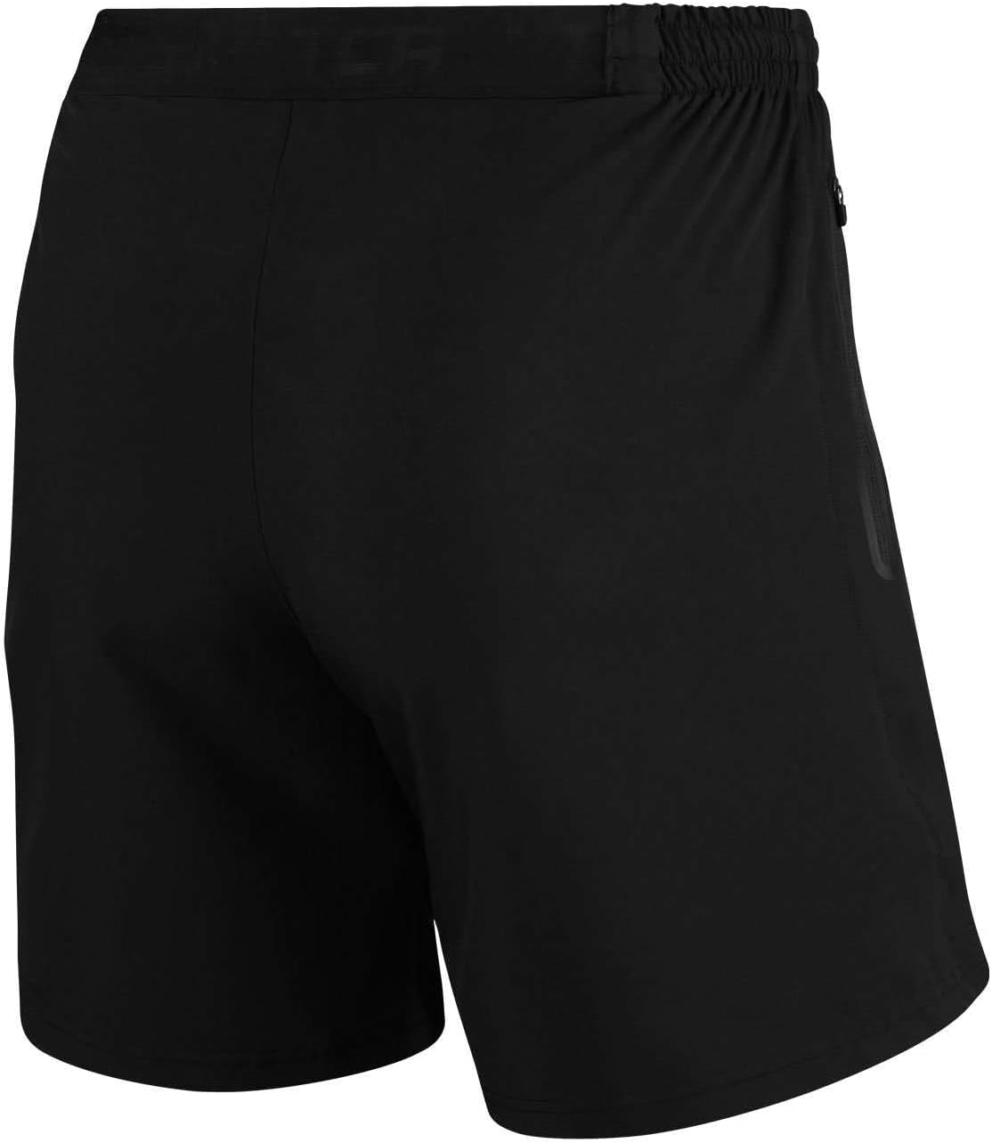 Elite Tech Men Gym Athletic Workout Running Shorts for Men with Zipper Pockets