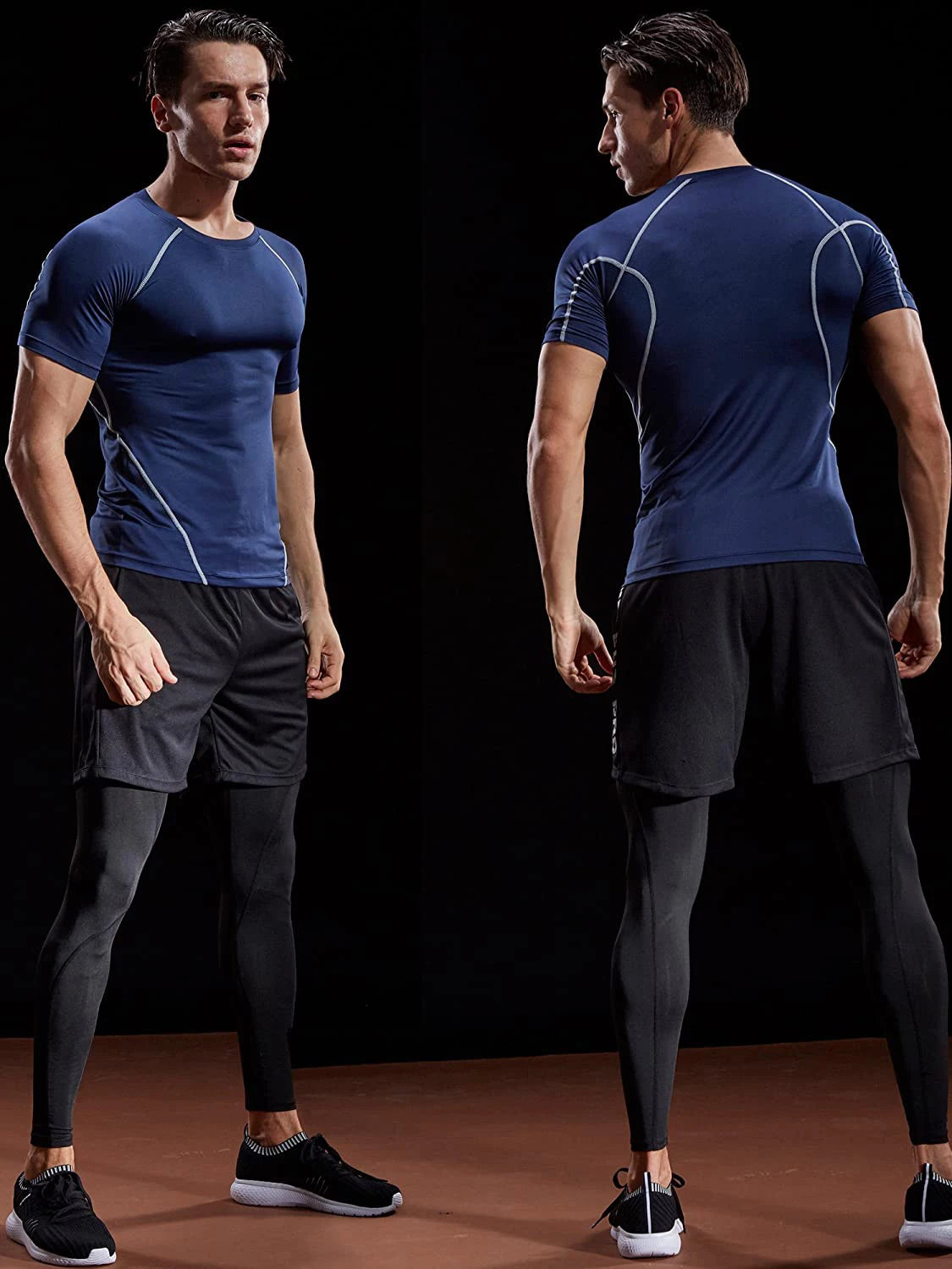 2024 Compression T Shirt Men Summer Sportswear Running T-Shirt Elastic Quick Dry Sport Tops Tee Athletic Gym Workout Shirts Men