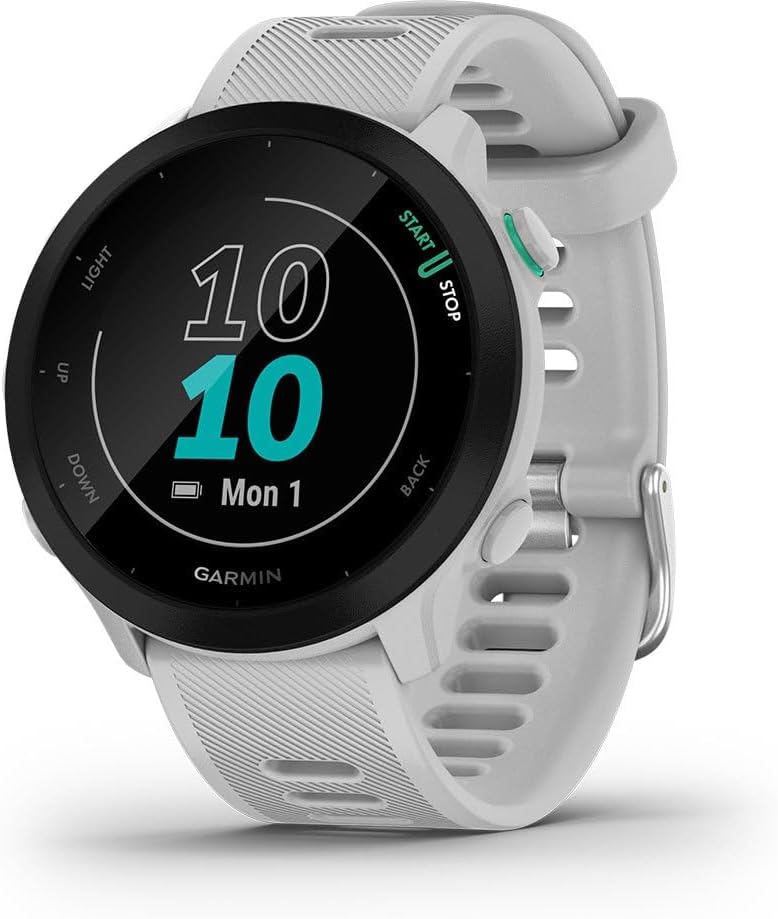 Forerunner 55 GPS 42Mm Running Smartwatch, Easy to Use, Lightweight, Training Guidance, Safety & Tracking Features, Aqua