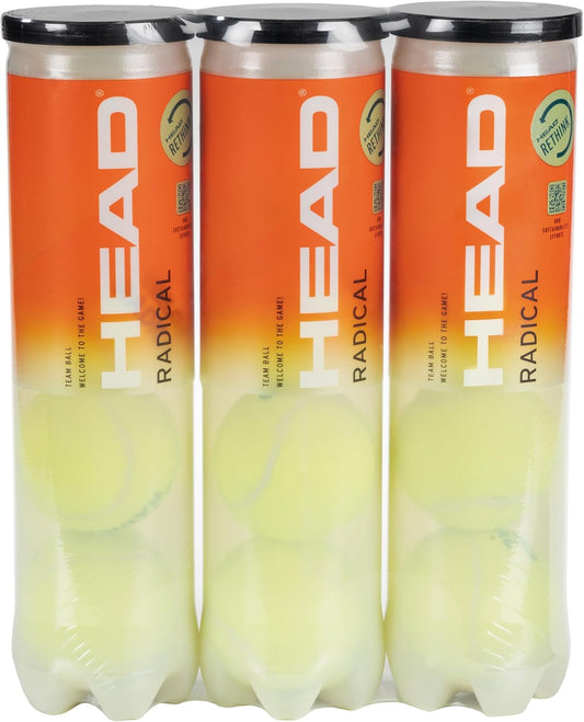 Radical Tennis Balls, Triple Pack (12 Balls)
