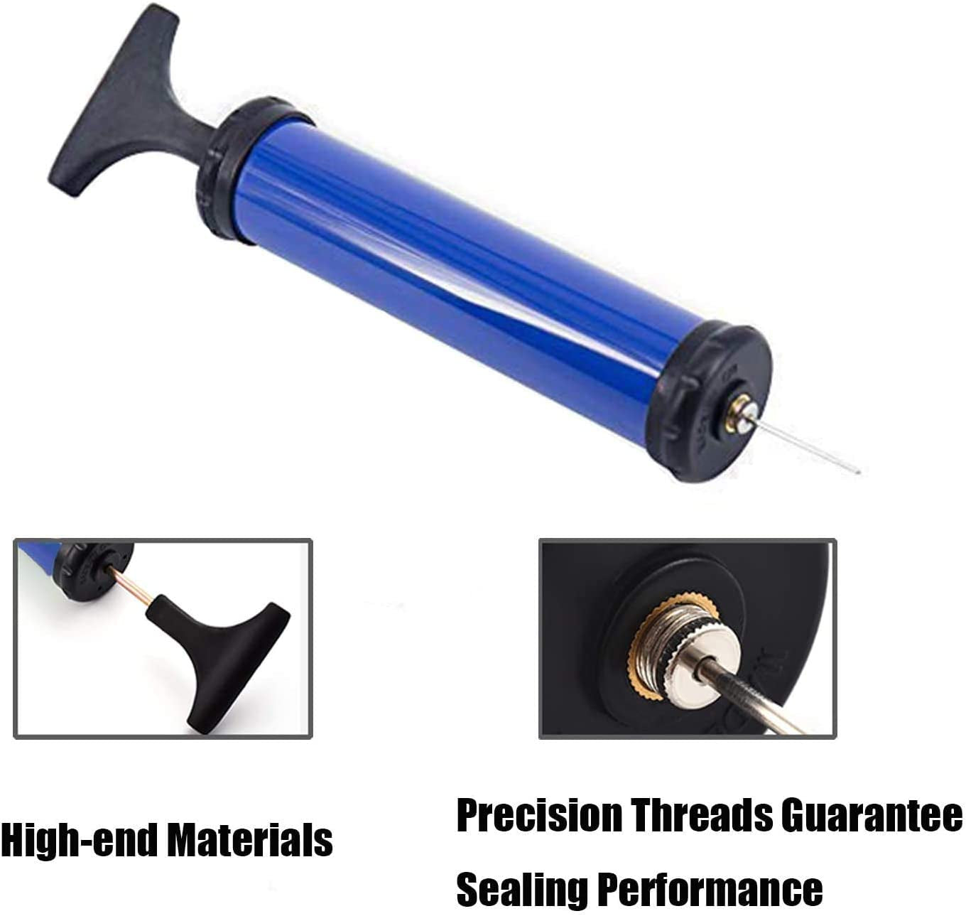 Portable Ball Pump,Air Pump Inflator Kit with Needle,Nozzle, Extension Hose Hand Pumps for Basketball Football Volleyball Water Polo Rugby Exercise Sports Ball Balloon Swim Inflatables