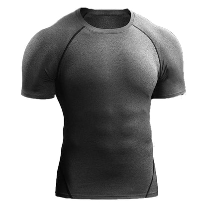2024 Compression T Shirt Men Summer Sportswear Running T-Shirt Elastic Quick Dry Sport Tops Tee Athletic Gym Workout Shirts Men