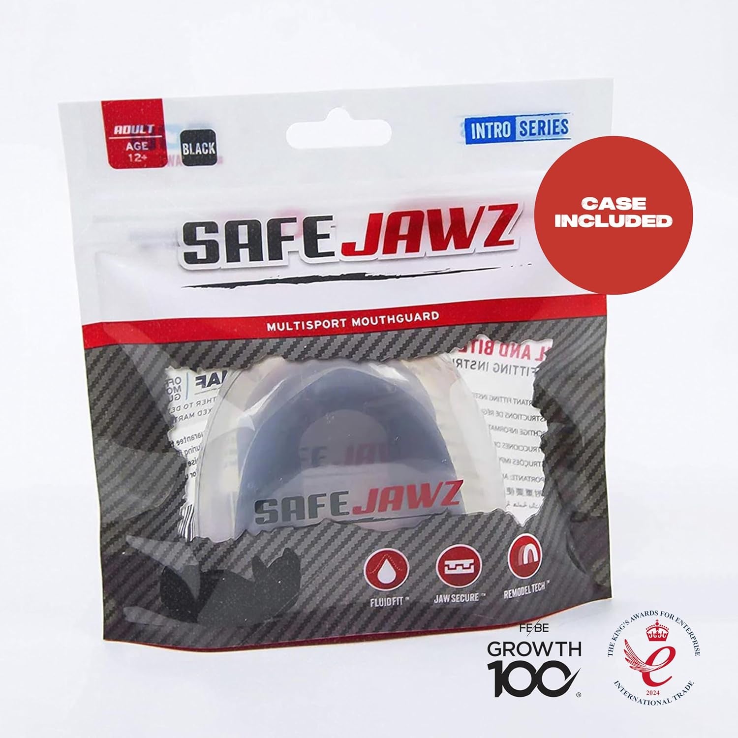 Mouthguard Slim Fit, Adult and Junior Gum Shield with Case for Boxing, MMA, Rugby, Martial Arts, Judo, Karate, Hockey and All Contact Sports