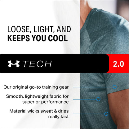 Men'S Ua Tech 2.0 1/2 Zip Versatile Warm up Top for Men, Light and Breathable Zip up Top for Working Out (Pack of 1)